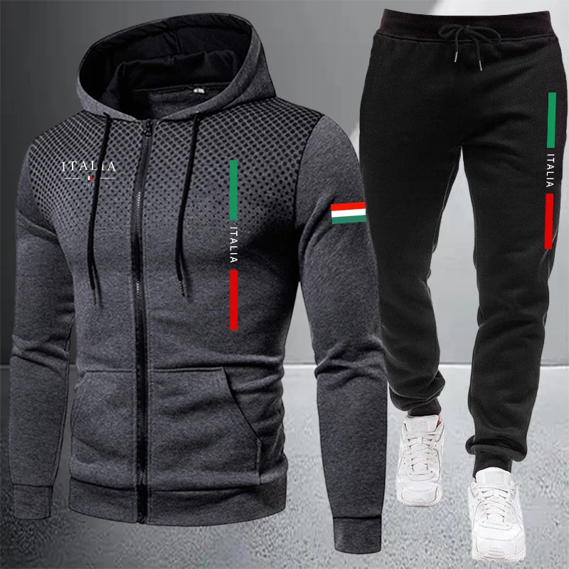 Winter Clothing Items - 남성용 운동복 캐주얼 지퍼 후드 스웨트셔츠