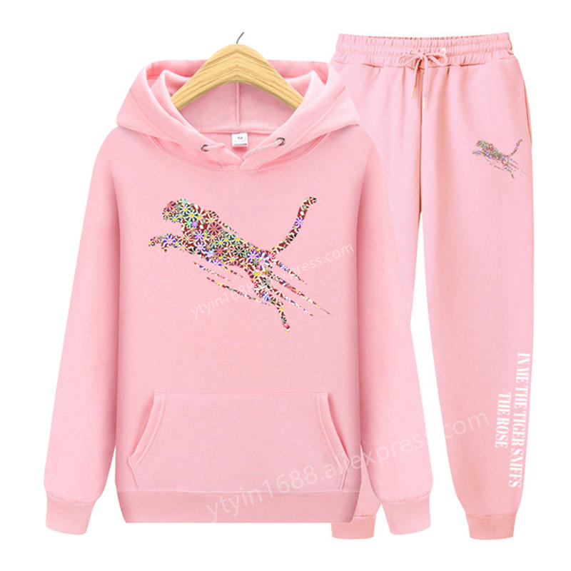 Fleece Hoodie Lined - Womens TrackSuit 미적 스웨터 스웨트 팬츠