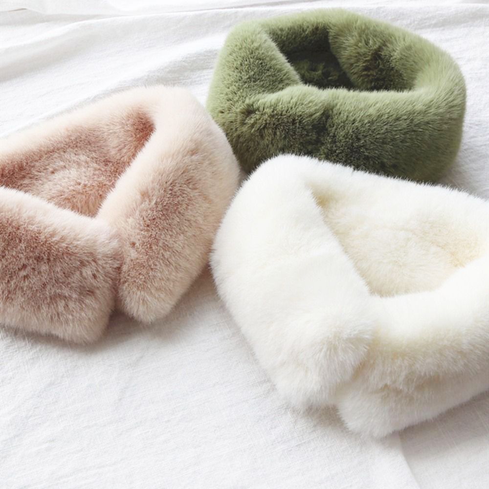 Winter Clothing Items - 여성용 넥 워머 코트 칼라 모피