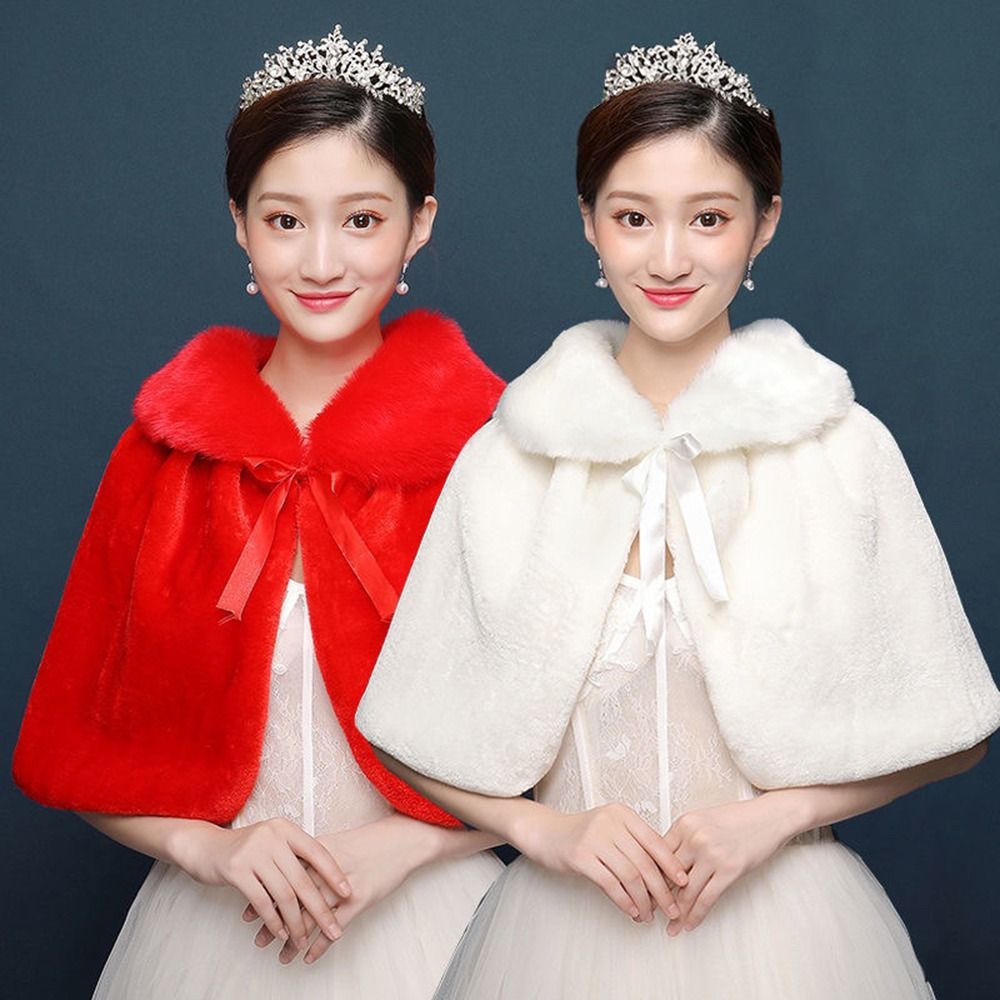 Winter Clothing Items - 화이트 여성용 겨울 두꺼운 플러시 랩