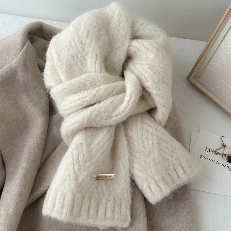 Winter Clothing Korea - 여성 겨울 분위기 단색 심플 부드럽고