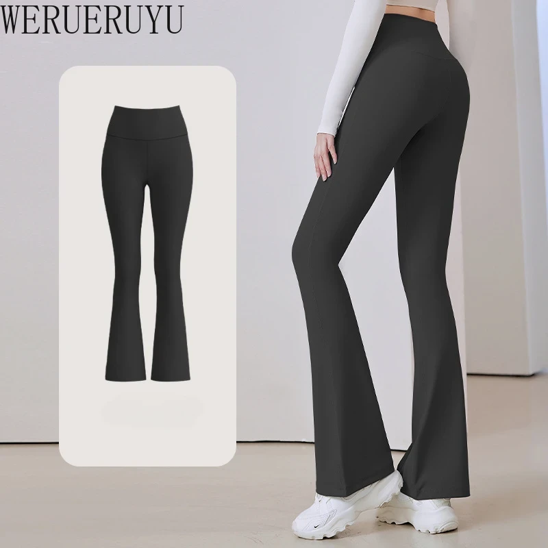 Winter Yoga Clothing - 우아한 요가 플레어 팬츠, 섹시한 체육관