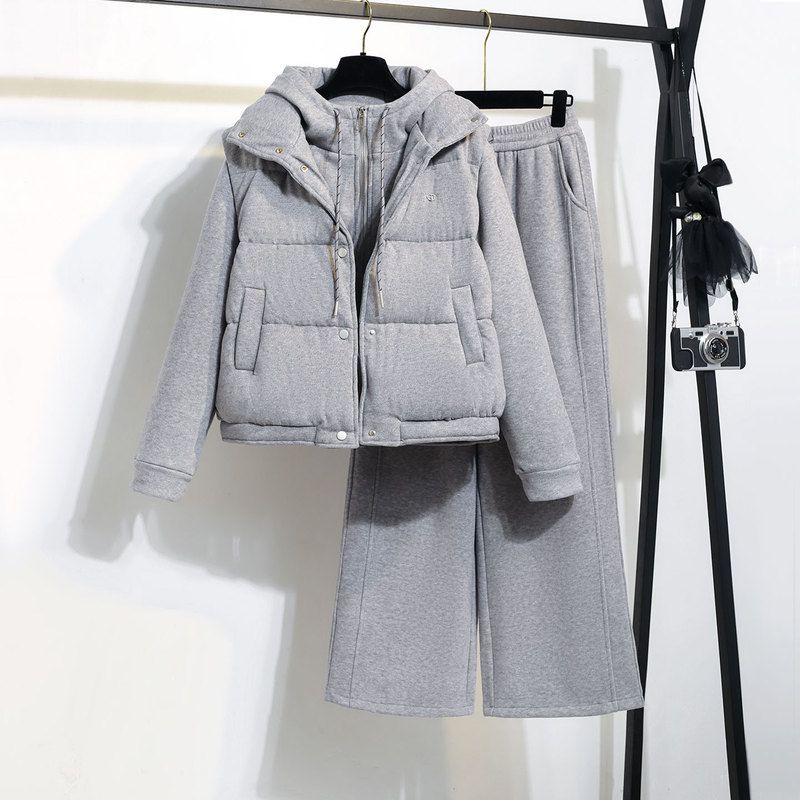 Fleece Hoodie Lined - 여성용 겨울 기모 안감 후드 세트