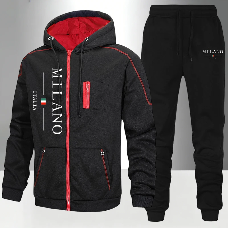 Winter Clothing Items - 이탈리아 패션 남성 세트/코트/바지 가을 겨울
