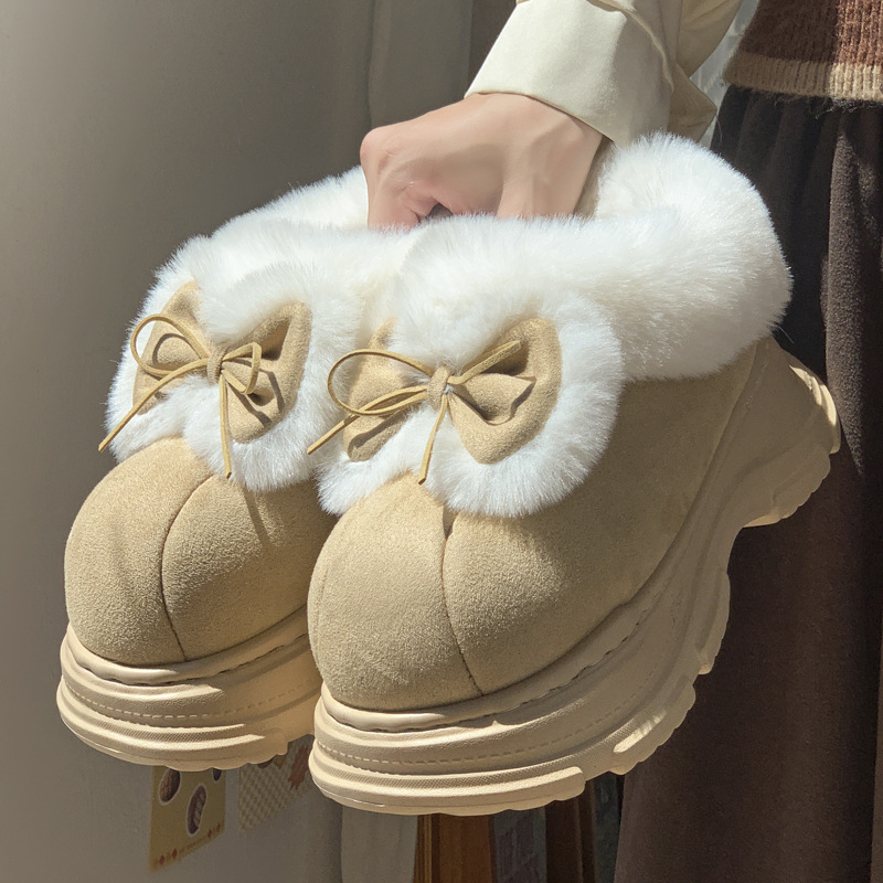 여성용 따뜻한 인조 퍼 플러피 슬리퍼 겨울 플랫폼 신발 - Winter Clothing Korea 리뷰 및 가격