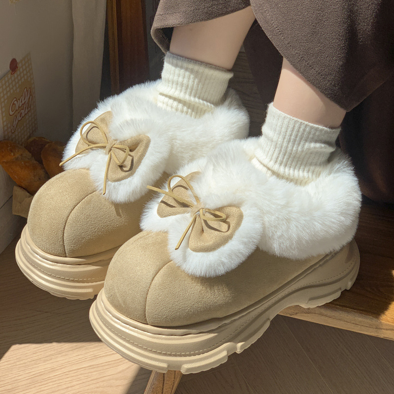 여성용 따뜻한 인조 퍼 플러피 슬리퍼 겨울 플랫폼 신발 - Winter Clothing Korea 리뷰 및 가격