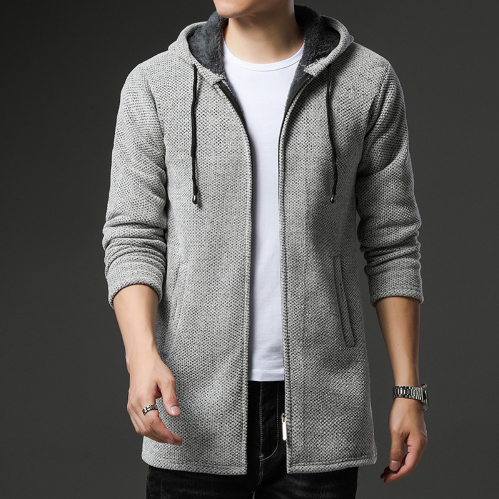 새로운 도착 니트 스웨터 남자 봄 가을 캐주얼 양털 카 - Fleece Hoodie Lined 리뷰 및 가격