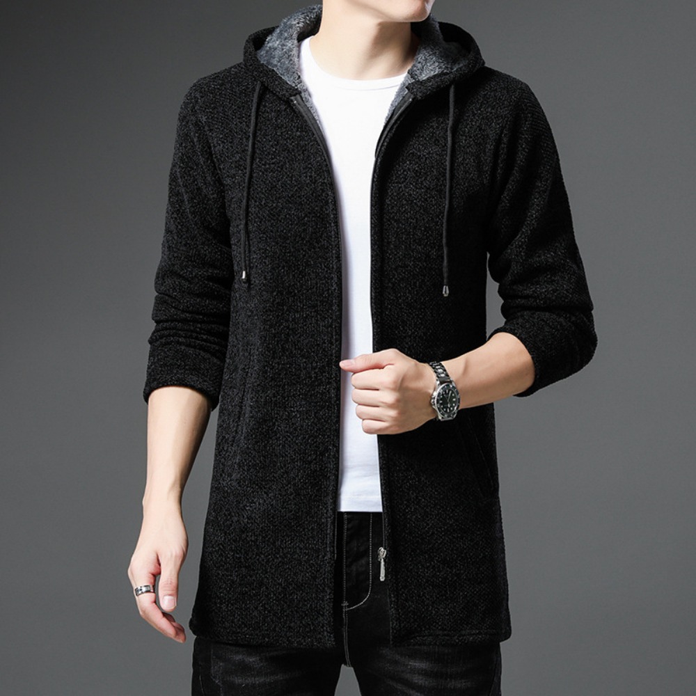 새로운 도착 니트 스웨터 남자 봄 가을 캐주얼 양털 카 - Fleece Hoodie Lined 리뷰 및 가격