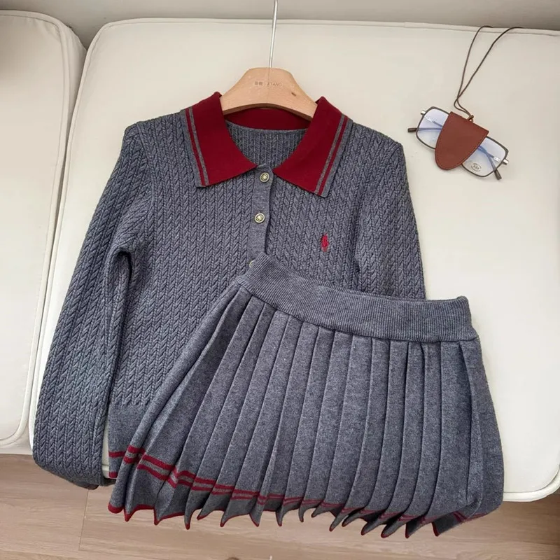 가을, 겨울 한국어 버전 새로운 니트 세트 달콤한 대학 - Winter Clothing Korea 리뷰 및 가격