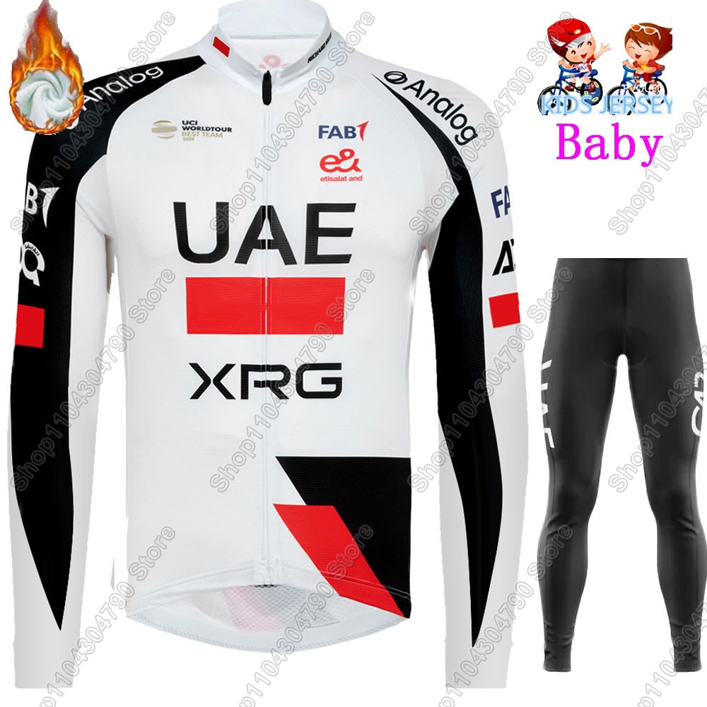어린이 UAE 팀 2026 겨울 사이클링 저지 세트 소 - Winter Clothing Kids Sale 리뷰 및 가격
