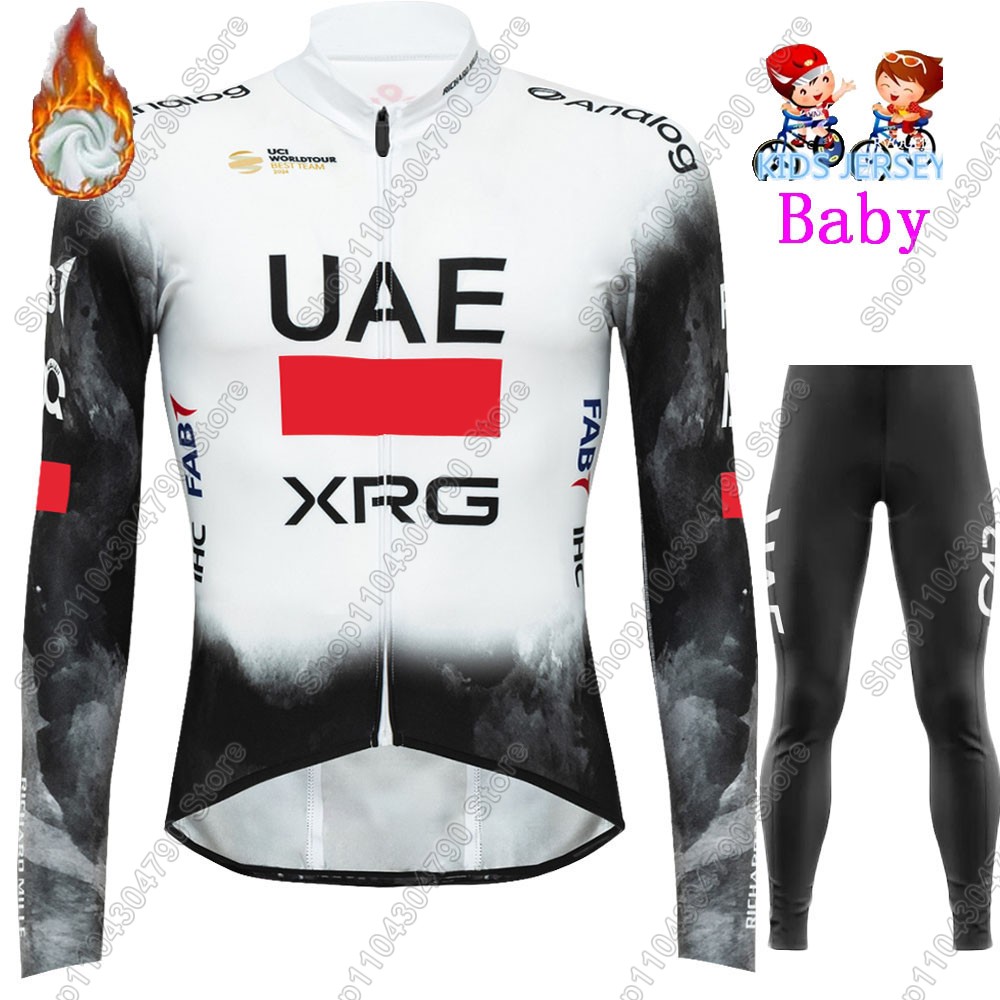 어린이 UAE 팀 2026 겨울 사이클링 저지 세트 소 - Winter Clothing Kids Sale 리뷰 및 가격