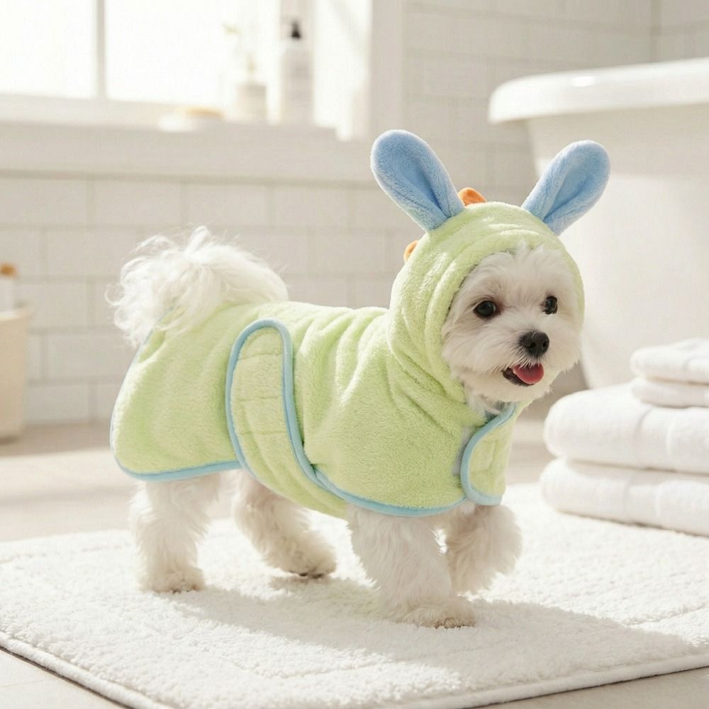 초흡수성 강아지 후드 목욕 가운 코랄 플리스 조절 가능 - Fleece Hoodie Lined 리뷰 및 가격