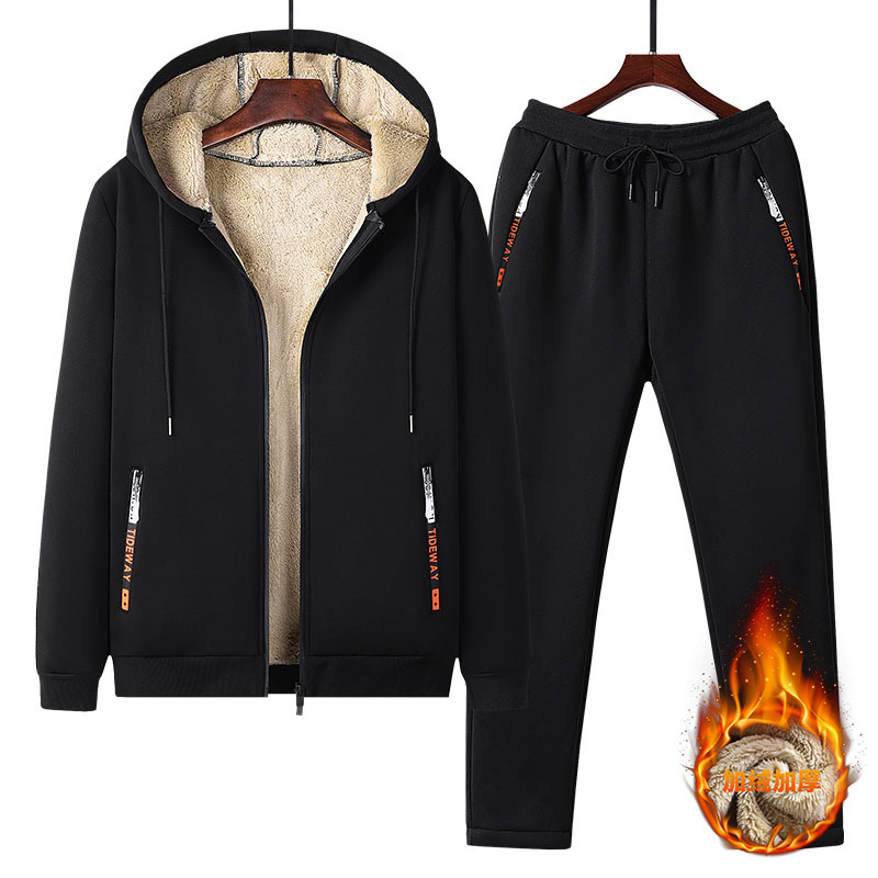 남성용 양털 안감 트랙슈트 두꺼운 보온 지퍼업 후드티  - Fleece Hoodie Lined 리뷰 및 가격