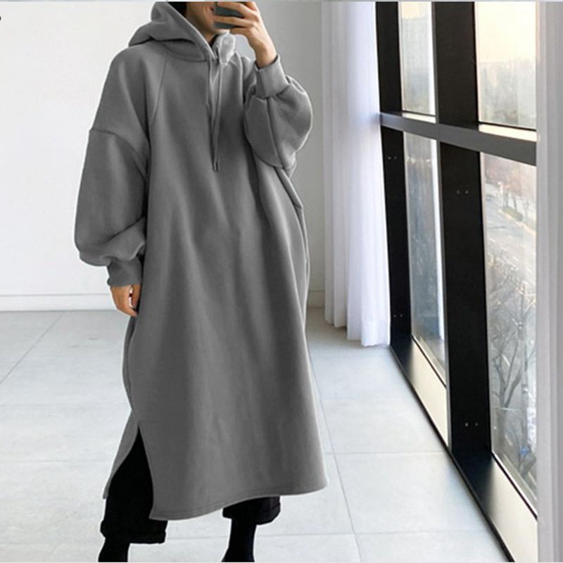 가을과 겨울 150KG 여성 플러스 사이즈 롱 레저 후 - Fleece Hoodie Lined 리뷰 및 가격