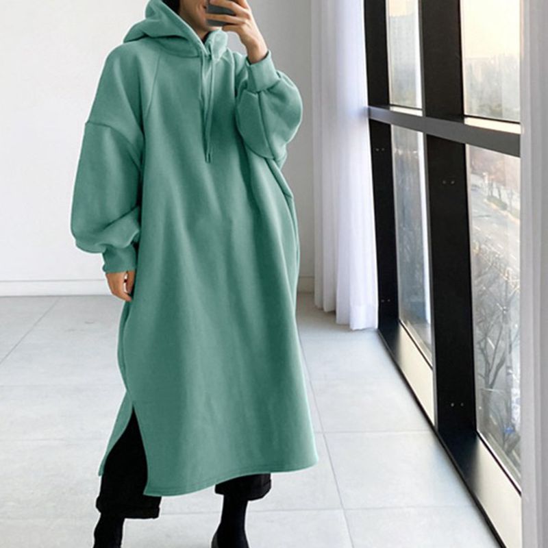가을과 겨울 150KG 여성 플러스 사이즈 롱 레저 후 - Fleece Hoodie Lined 리뷰 및 가격