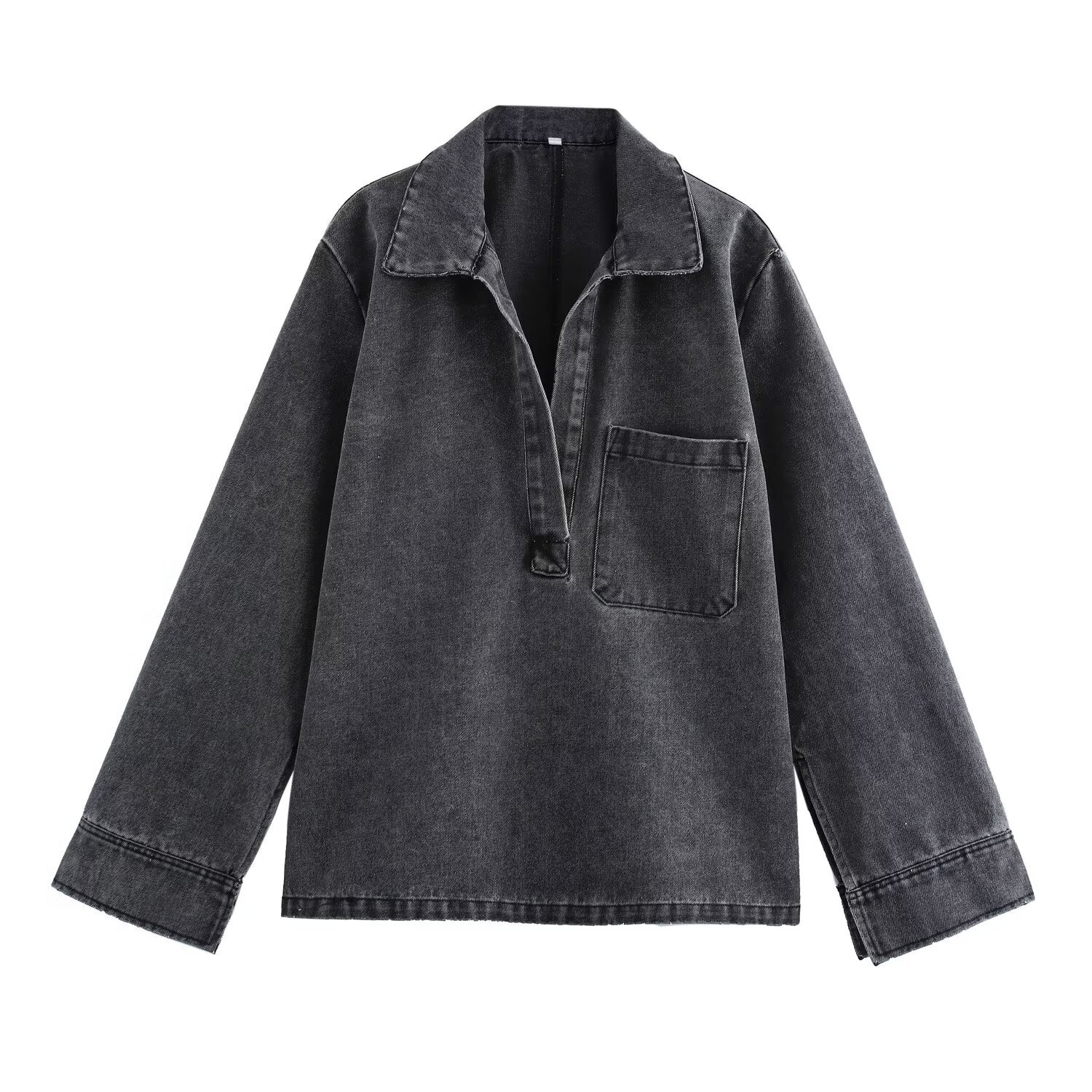 2025 여름 신상 여성 의류 워시드 블루 데님 루즈  - Winter Clothing Europe 리뷰 및 가격