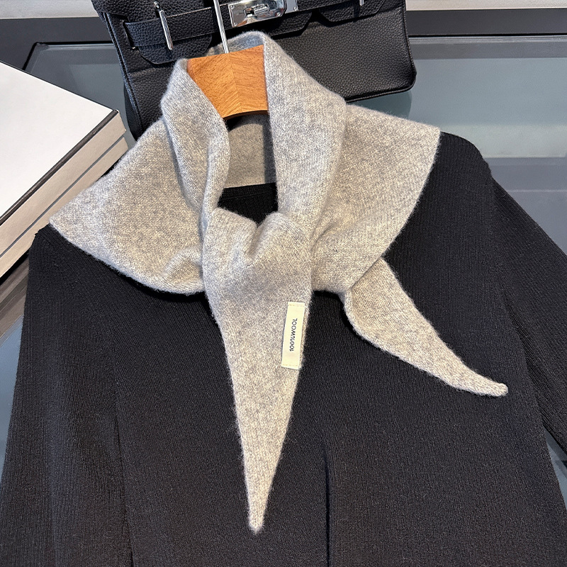 100% 울 한국 스타일 니트 삼각 스카프 여성 겨울  - Winter Clothing Korea 리뷰 및 가격