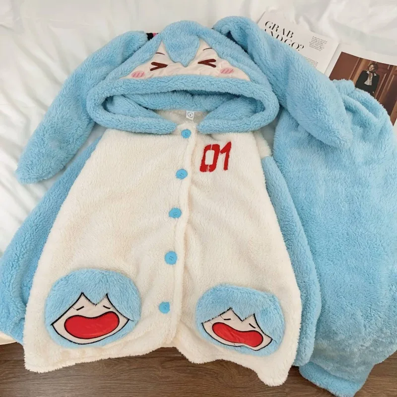 하츠네 미쿠 만화 애니메이션 주변기기 귀여운 산호 벨벳 - Fleece Hoodie Lined 리뷰 및 가격