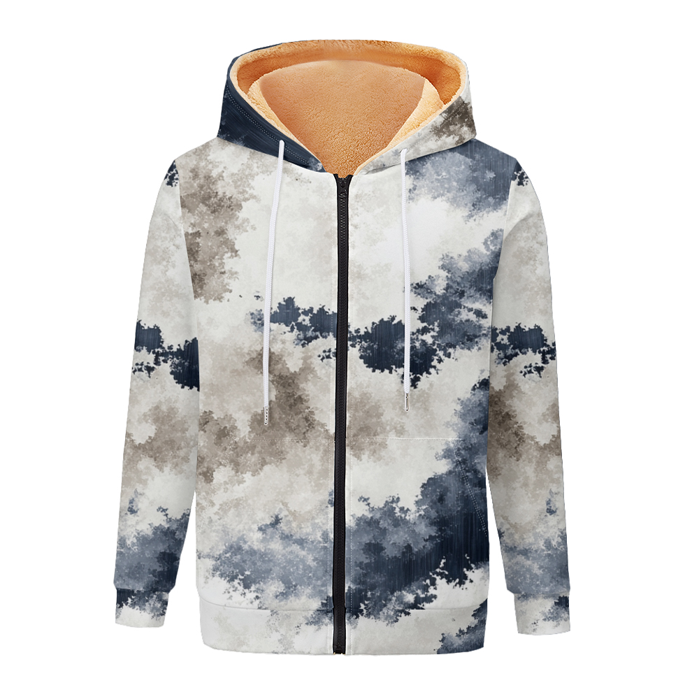 잉크 스플래시 수채화 그라데이션 여성 자켓 코트 프린트 - Fleece Hoodie Lined 리뷰 및 가격