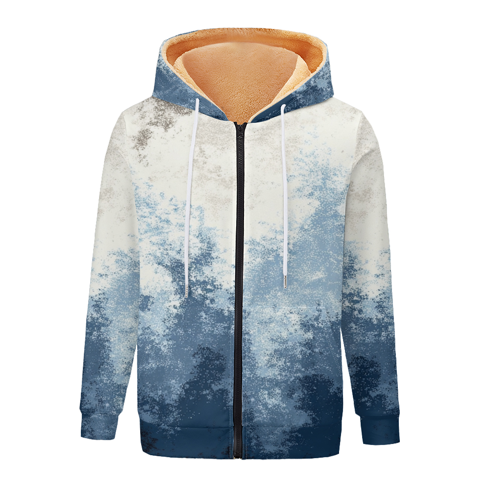 잉크 스플래시 수채화 그라데이션 여성 자켓 코트 프린트 - Fleece Hoodie Lined 리뷰 및 가격