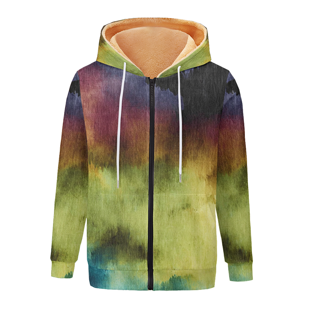 잉크 스플래시 수채화 그라데이션 여성 자켓 코트 프린트 - Fleece Hoodie Lined 리뷰 및 가격